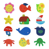 12pcs/lot  Wooden Refrigerator Magnet Fridge Stickers Animal Cartoon Colorful Kids Toys