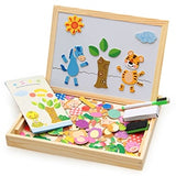 100+PCS Wooden Magnetic Puzzle Figure/Animals/ Vehicle /Circus Drawing Board 5 styles