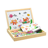 100+PCS Wooden Magnetic Puzzle Figure/Animals/ Vehicle /Circus Drawing Board 5 styles