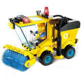 4 Type Civilized City Sweeper Legoings Assembled Model Building Blocks Toys Kit DIY Educational