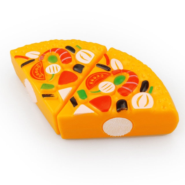 HEVIRGO Child Kitchen Simulation Pizza Party Fast Food Slices Cutting Play  Food Toy 